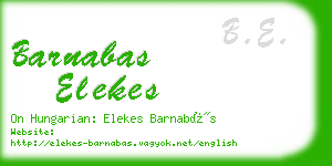 barnabas elekes business card